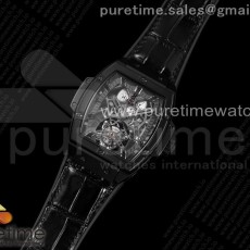 V9공장 스피릿트 PVD 뚜르비용 스켈레톤다이얼 거미스트랩 Spirit of Big Bang Tourbillion PVD V9F Best Edition Skeleton Dial on Black Gummy Strap