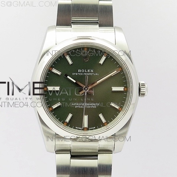 UB공장 롤렉스 오이스터퍼페츄얼 34MM 스틸 그린다이얼 브레이슬릿 OYSTER PERPETUAL 34MM 114200 GREEN DIAL ON A2836 SS BRACELET