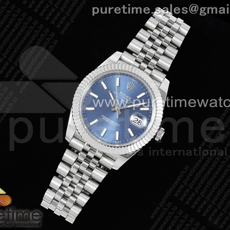 DIW공장 롤렉스 데이저스트 41 스틸 블루다이얼 플루티드베젤 쥬빌레브레이슬릿 DateJust 41 126334 DIWF 1:1 Best Edition 904L Steel Blue Stick Dial on Jubilee Bracelet SA3235