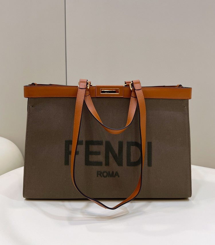 펜디 FENDI 로고 토트백