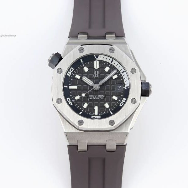 APS공장 오데마피게 로얄오크오프쇼어 다이버 15720 스틸 블랙다이얼 러버스트랩 Royal Oak Offshore Diver 15720 SS APSF 1:1 Best Edition Gray Dial on Gray Rubber Strap A4308 Super Clone