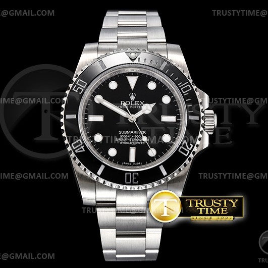 GM공장 롤렉스 논데이트 블랙 Submariner 114060LN No Date 904L SS/SS GMF A2824