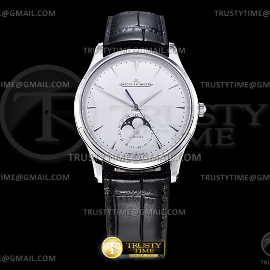 GF공장 V4 예거르쿨트르 마스터 울트라씬 문페이즈 스틸 화이트다이얼 가죽스트랩 Master Ultra Thin Moonphase SS/LE White GF V4 MY9015