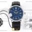 ZF공장 IWC 포르토피노 오토메틱 40 스틸 블루다이얼 실버핸즈 가죽스트랩 Portofino Automatic 40mm SS/LE Blue/Wht Stk ZF A9019