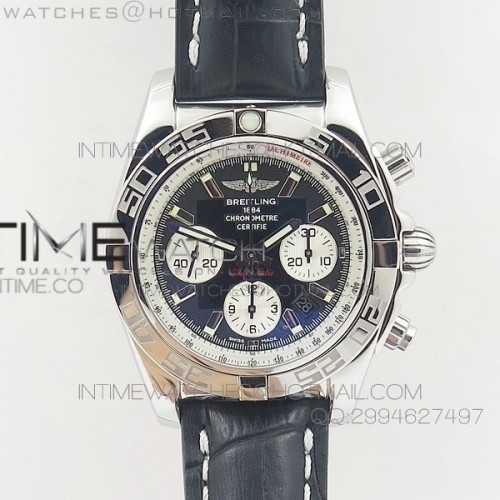 JF공장 브라이틀링 윈드라이더 크로노맷 B01 블랙다이얼 Breitling Windrider Chronomat B01 Black Dial 가죽줄