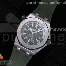 JF공장 로얄오크 오프쇼어 다이버 그린다이얼 러버스트랩 Royal Oak Offshore Diver Green 15710 on Green Rubber Strap A3120