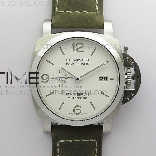 VS공장 파네라이 PAM1314 화이트다이얼 가죽스트랩 PAM1314 VSF 1:1 Best Edition White Dial on Brown Leather Strap P.9000 Super Clone