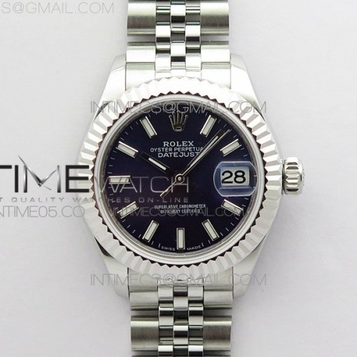 BP공장 롤렉스 데이저스트 28 블루다이얼 2671 Datejust 28mm 279174 SS BP Best Edition Blue Sticks Markers Dial on SS Jubilee Bracelet ETA2671