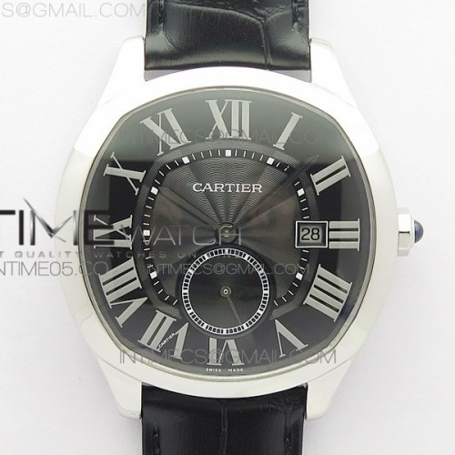 GS공장 V2 드라이브 블랙다이얼 가죽스트랩 Drive de SS GSF 1:1 Best Edition Black Textured Dial on Black Leather Strap A23J to 1904-PS MC V2