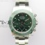 UB공장 세라토나 그린다이얼 Daytona 116520 Real Ceramic Bezel SS UBF Best Edition Green Stick Markers Dial on SS Bracelet A7750