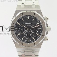 om공장 오데마피게 로얄오크 크로노그래프 스틸 블랙다이얼 브레이슬릿 ROYAL OAK CHRONO 26320ST SS BLACK DIAL ON SS BRACELET A7750