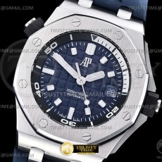 BF공장 오데마피게 로얄오크오프쇼어 다이버 15720 스틸 블루다이얼 러버스트랩 Royal Oak Offshore Diver 15720 SS/RU Blue BF A4308