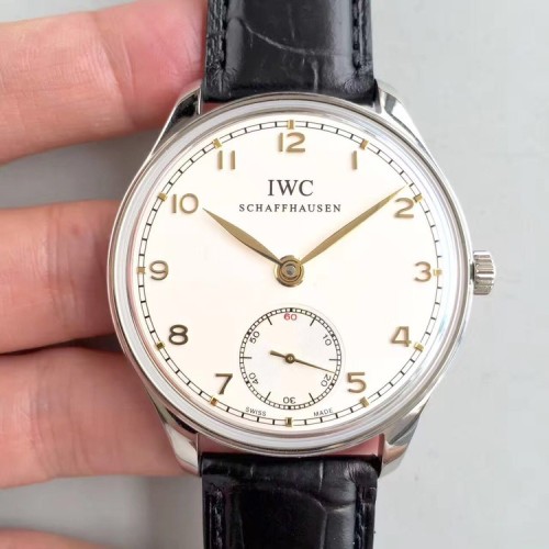 ZF공장 IWC 포르투기저 수동 IW545408 스틸 화이트다이얼 옐로우골드인덱스 IWC Portuguese Hand Wound SS/White Dial YG Index