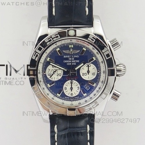 JF공장 브라이틀링 윈드라이더 크로노맷 B01 블루다이얼 Breitling Windrider Chronomat B01 Blue Dial 가죽줄