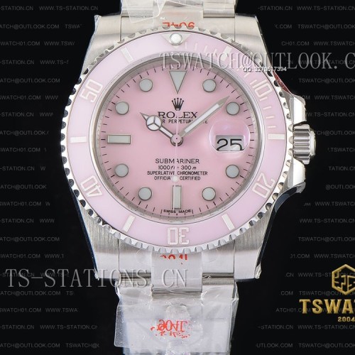 GM공장 롤렉스 서브마리너 핑크다이얼 브레이슬릿 Submariner 116610 LN GMF 1:1 Pink Ceramic Skull 904 Steel A2836(FREE EXTRA BRACELET)