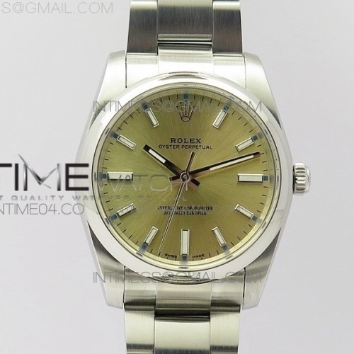 UB공장 롤렉스 오이스터퍼페츄얼 34MM 스틸 샴페인다이얼 브레이슬릿 Oyster Perpetual 34mm 114200 Champagne Dial on SS Bracelet A2824