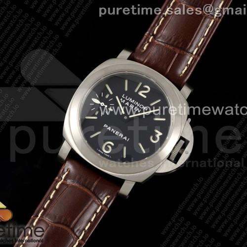 HW공장 파네라이 PAM177 티타늄 블랙샌드위치다이얼 가죽스트랩 PAM177 Titanium HWF 1:1 Best Edition on Brown Leather Strap Strap A6497